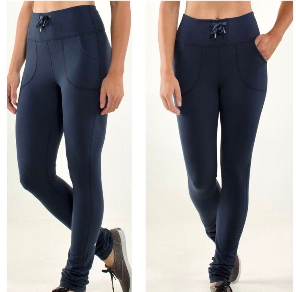 Lululemon Inkwell Navy Blue Skinny Will size 10 RARE
